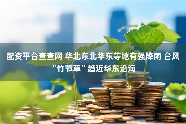 配资平台查查网 华北东北华东等地有强降雨 台风“竹节草”趋近华东沿海